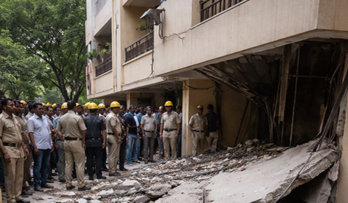 Two electricians killed in balcony slab collapse in Hyderabad