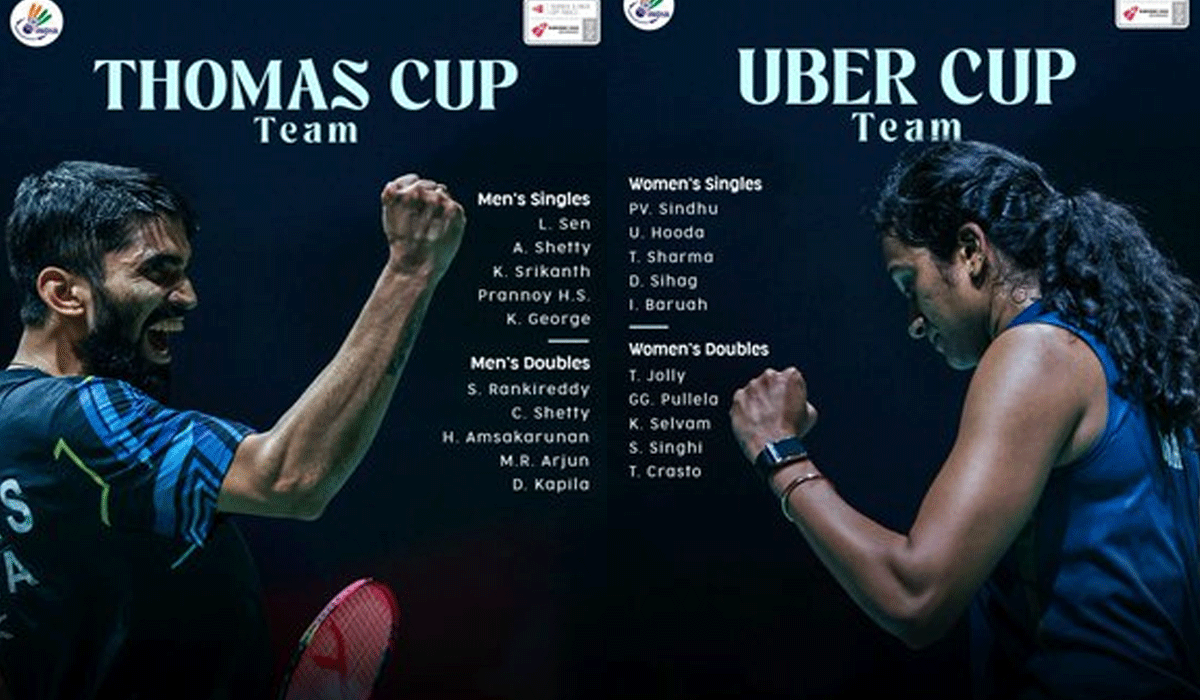 Lakshya, Satwik-Chirag, Sindhu spearhead India's Thomas & Uber Cup Finals squads