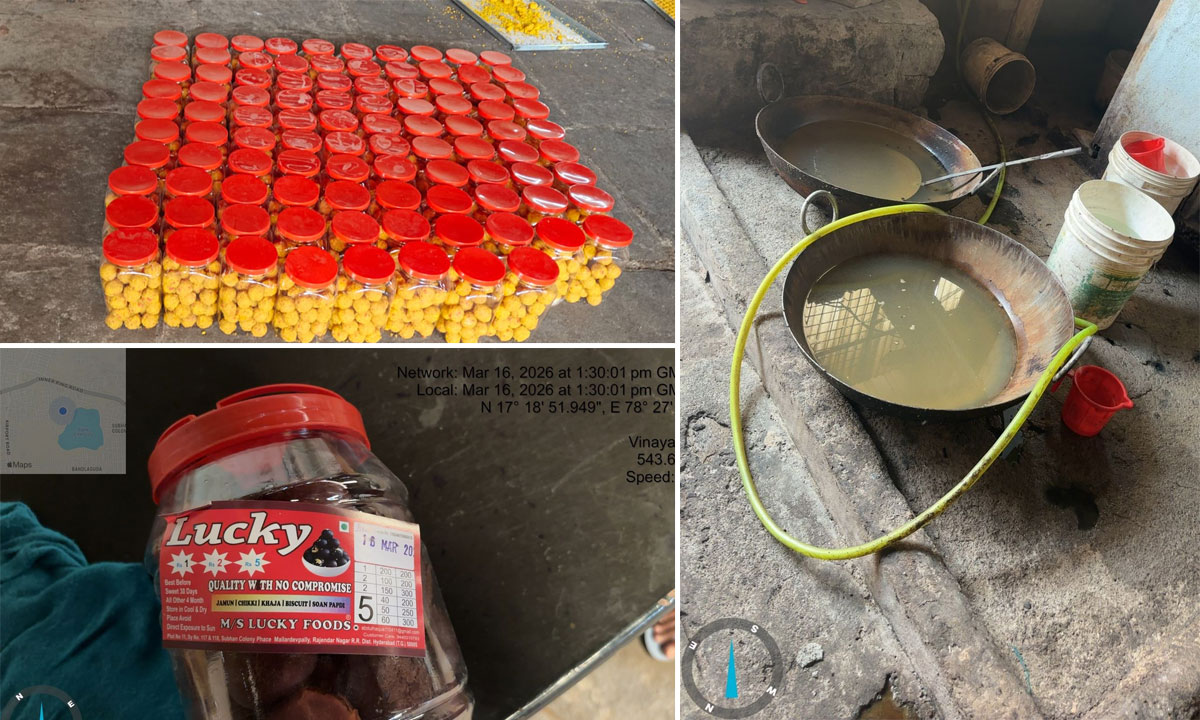 Hyderabad Police Bust Adulterated Food Racket in Mailardevpally; Two Arrested