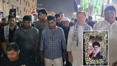 AIMIM Legislators Lead Protest March in Hyderabad Against Killing of Iran’s Supreme Leader Ayatollah Ali Khamenei