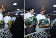Mohammed Azharuddin Distributes Ramzan Gifts at Bagh-e-Aam Shahi Masjid in Hyderabad