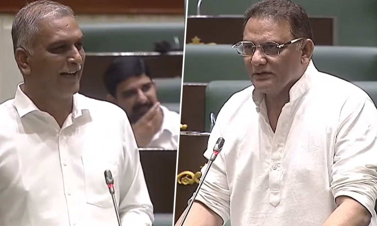 Telangana Assembly: Harish Rao Questions Minority Budget, Azharuddin Responds on Welfare Funds