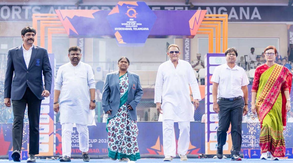 Azharuddin and Seethakka Attend FIH Women’s Hockey World Cup Qualifiers in Hyderabad
