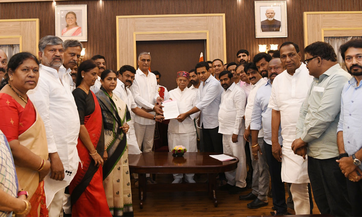 BRS Meets Governor, Demands Ponguleti Dismissal and Judicial Probe into Illegal Mining Allegations