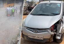 Car Hits Tree and Falls on GHMC Workers in Jawahar Nagar, Two Sanitation Workers Injured