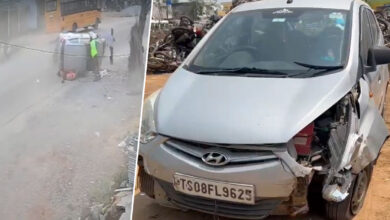 Car Hits Tree and Falls on GHMC Workers in Jawahar Nagar, Two Sanitation Workers Injured