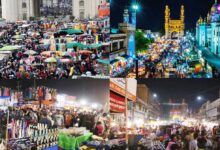 Heavy Traffic Around Charminar as Ramzan Shopping and Weekend Rush Flood Old City