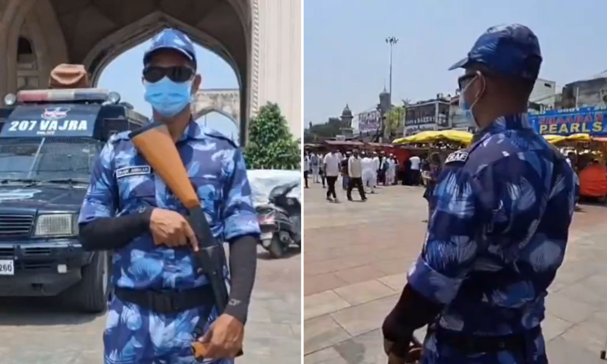 Hyderabad Old City Police Bandobast: Heavy Security at Charminar and Mecca Masjid for Ram Navami