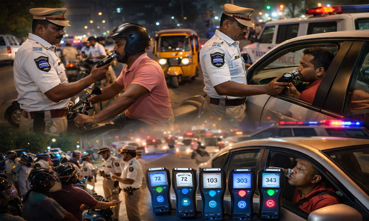 Hyderabad Drunk Driving Crackdown: 239 Drivers Caught in Two-Day Traffic Police Drive