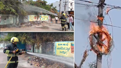 GHMC Negligence in Hyderabad: Garbage Burning in Badangpet Sparks Fire Near Trees and Power Lines