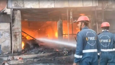 Fire at Mustafa Bed Works Near Falaknuma Bridge in Hyderabad Brought Under Control