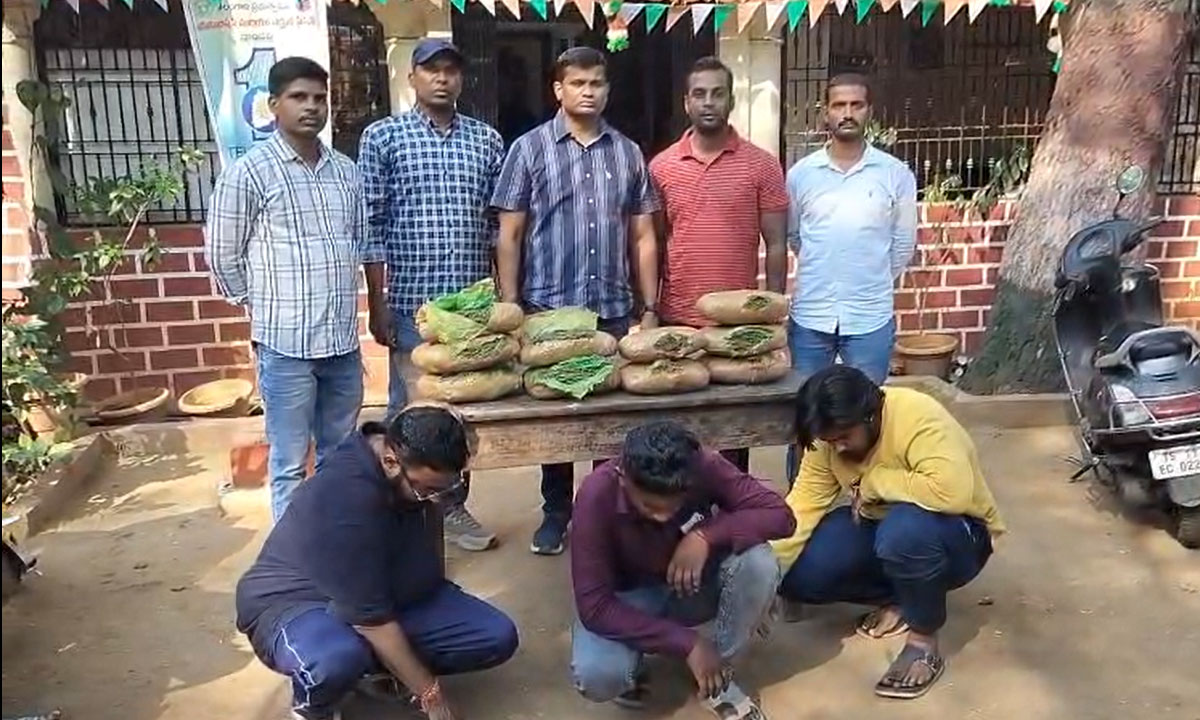Hyderabad Ganja Bust: 10.16 Kg Seized in Nampally, 3 Arrested in Major Drug Network Crackdown