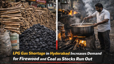 LPG Gas Shortage in Hyderabad Increases Demand for Firewood and Coal as Stocks Run Out