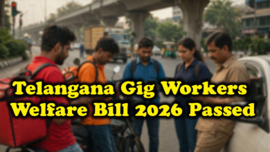 Telangana Gig Workers Welfare Bill 2026 Passed: Social Security, Insurance and Rights for Lakhs of Workers