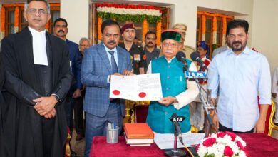 Shiv Pratap Shukla Takes Oath as New Telangana Governor at Raj Bhavan in Hyderabad