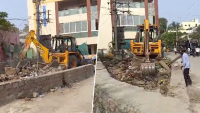 HYDRAA Demolition in Chandanagar Bhavanipuram: Park Land Encroachment Cleared Amid Heavy Security