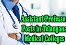 174 Assistant Professor Posts Announced in Telangana Medical Colleges, Check Full Details