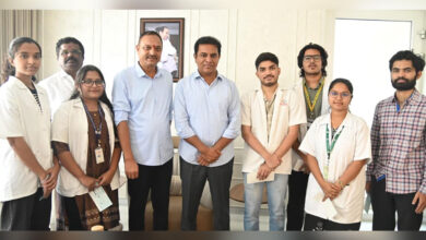 KTR Distributes Fee Cheques to 16 MBBS Students in Hyderabad Under BLR Charitable Trust Initiative