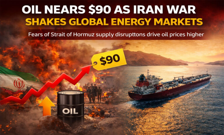 Oil Prices Near $90 as Iran War Shakes Global Energy Markets