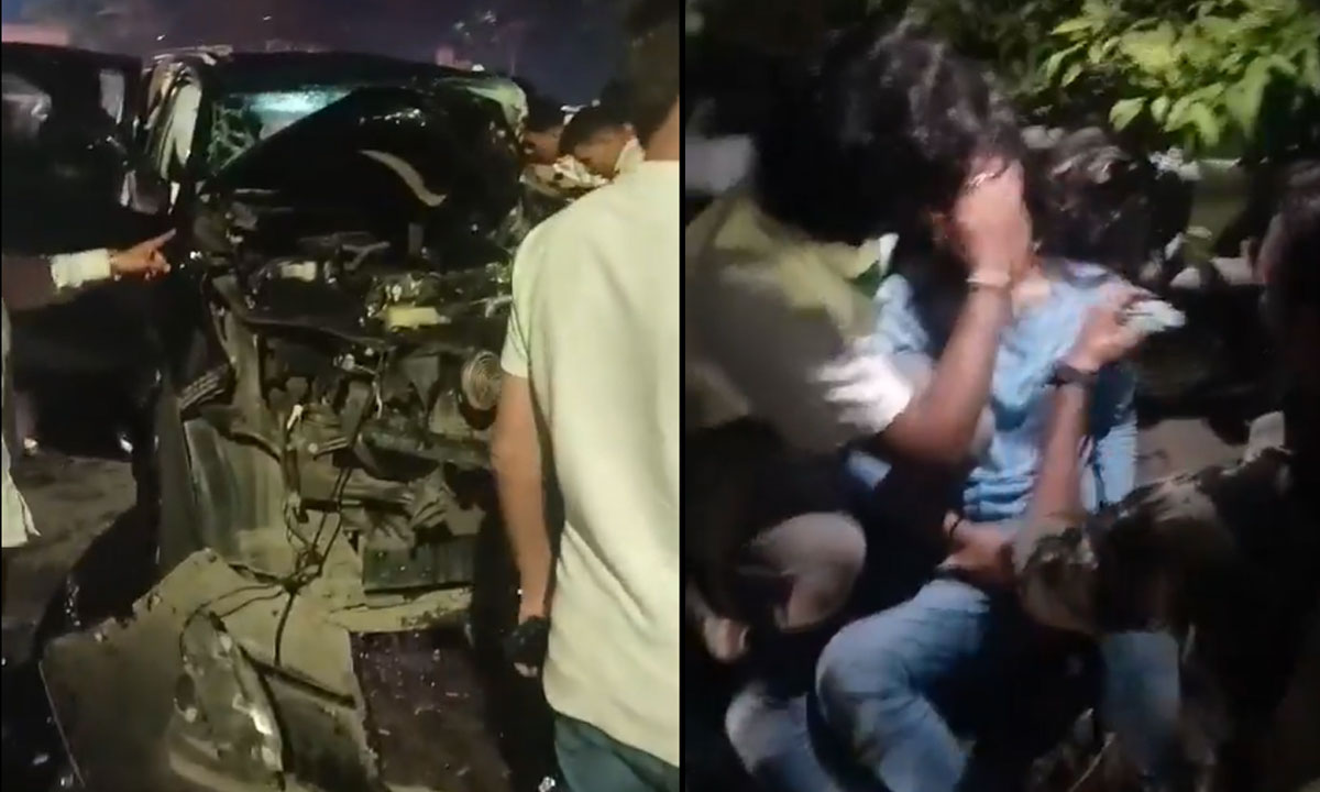 Hyderabad ORR Accident: One Dead, Three Injured as Car Crashes into DCM Near Narsingi TSPA