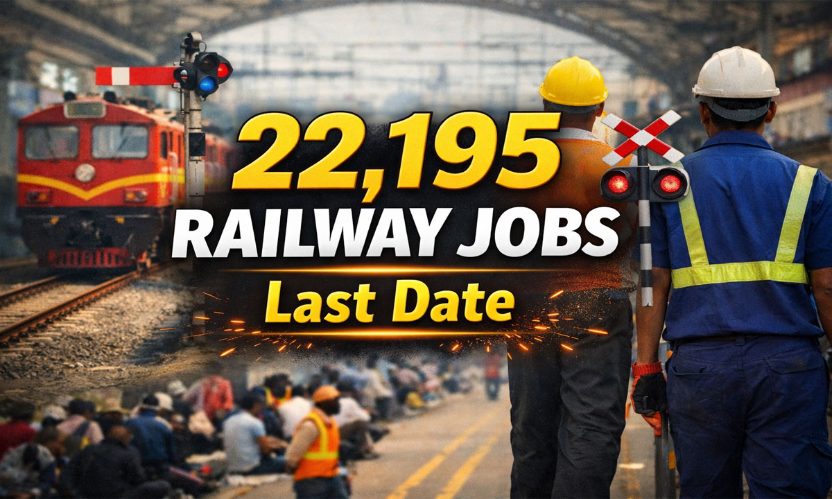Railway Recruitment 2026: Final Hours Left for 22,195 Group D Jobs, Check Details
