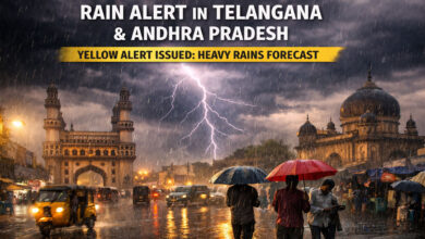 Rain Alert in Telangana and Andhra Pradesh: Yellow Alert Issued, Showers Likely for Next 4 Days
