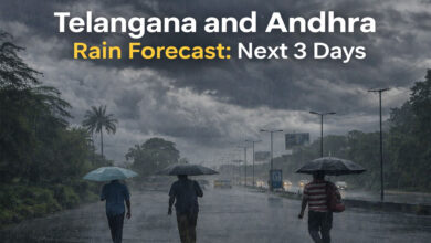 Telangana and Andhra Weather Update: Rain Forecast for Next 3 Days with Strong Winds