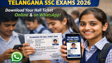 Telangana SSC Hall Ticket 2026: How to Download Class 10 Hall Ticket on WhatsApp