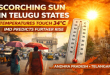 Scorching Sun in Telugu States: Temperatures Touch 34°C, IMD Predicts Further Rise in Telangana and AP
