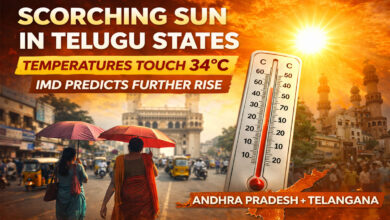 Scorching Sun in Telugu States: Temperatures Touch 34°C, IMD Predicts Further Rise in Telangana and AP