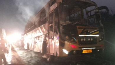 Private bus catches fire in Telangana's Medak, no casualties