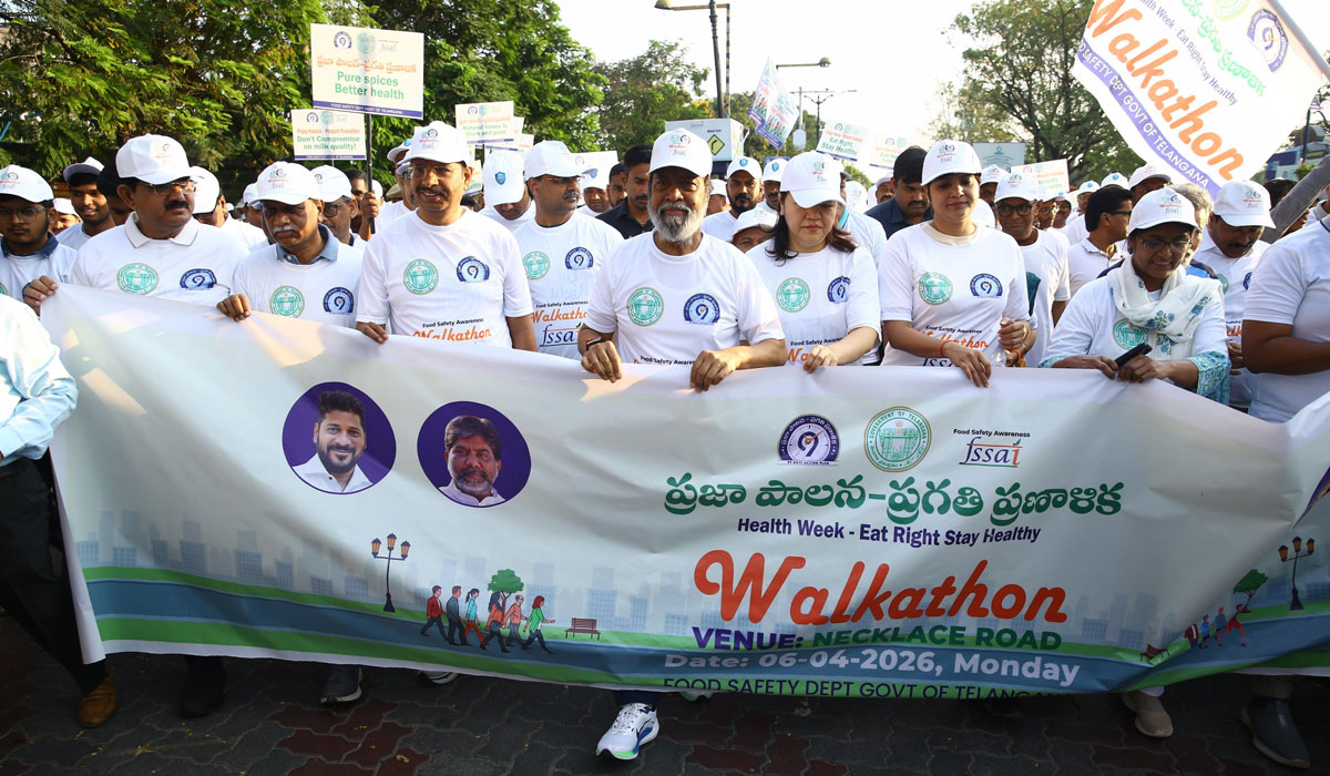 Hyderabad: Food Safety Walkathon Held, Minister Warns of Strict Action Against Adulteration