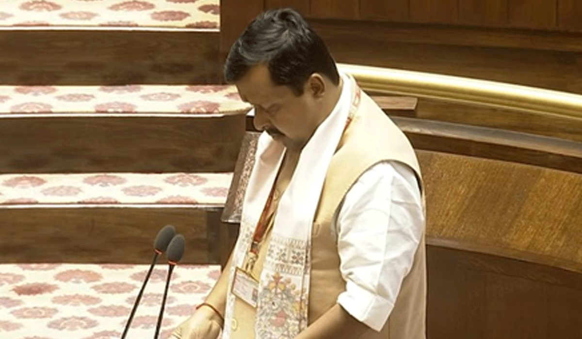 BJP President Nitin Nabin sworn in as Rajya Sabha member