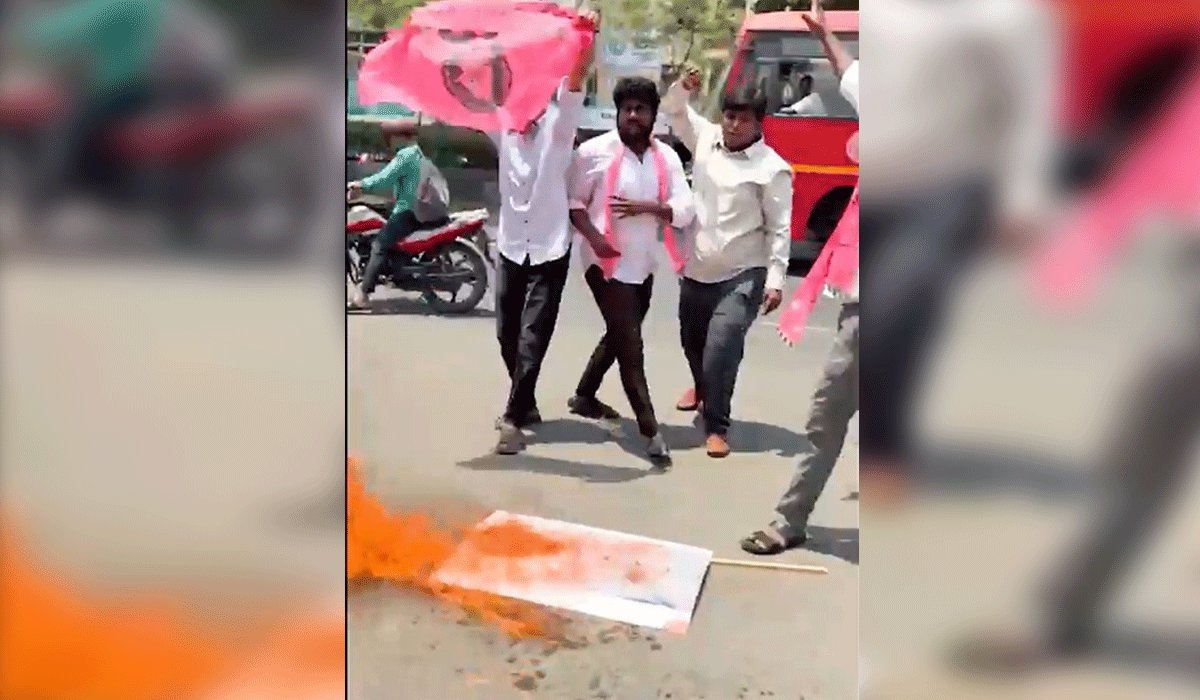 BRS student wing stages protest at BJP office over MP Surya’s remarks