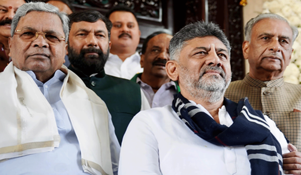 Hectic activity in Karnataka Cong: Shivakumar camps in Delhi; Siddaramaiah meets supporters
