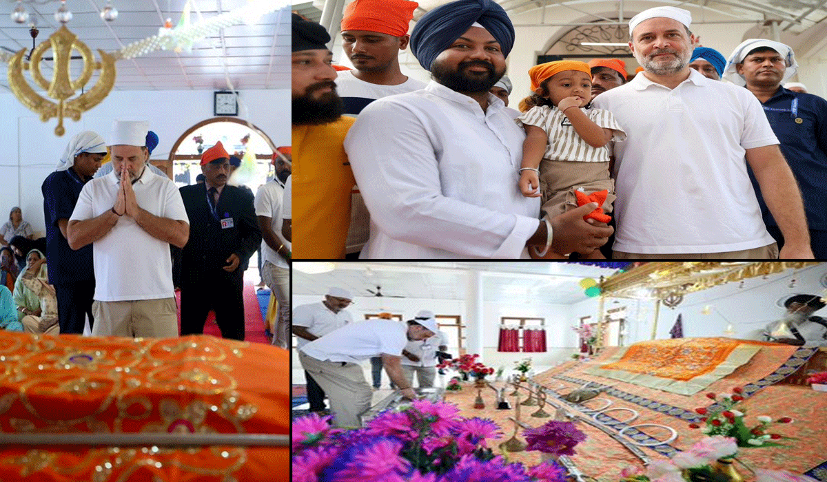 Rahul Gandhi visits Gurdwara in Andaman’s Campbell Bay; interacts with Sikh community members
