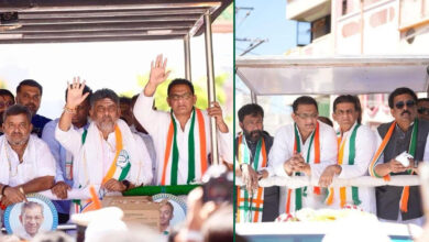 Mohammed Azharuddin Leads Congress Roadshow in Davanagere By-Election, Campaign Gains Momentum
