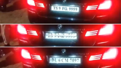 Hyderabad: Drunk BMW Driver Caught Using Remote Flip Number Plates in Jubilee Hills, Case Registered