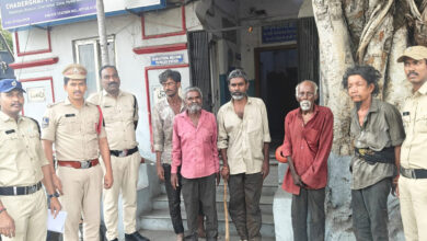 Chaderghat Police Rescue 5 Homeless Men Near Malakpet Gunj Market, Shift to Shelter Home