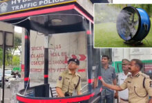 Hyderabad Traffic Police to Install Cool Mist Fans for Summer Heat Relief, Demo Inspected at Assembly Junction