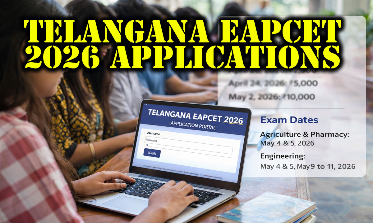 Telangana EAPCET 2026 Applications Cross 2.89 Lakh: Late Fee Window Open till May 2