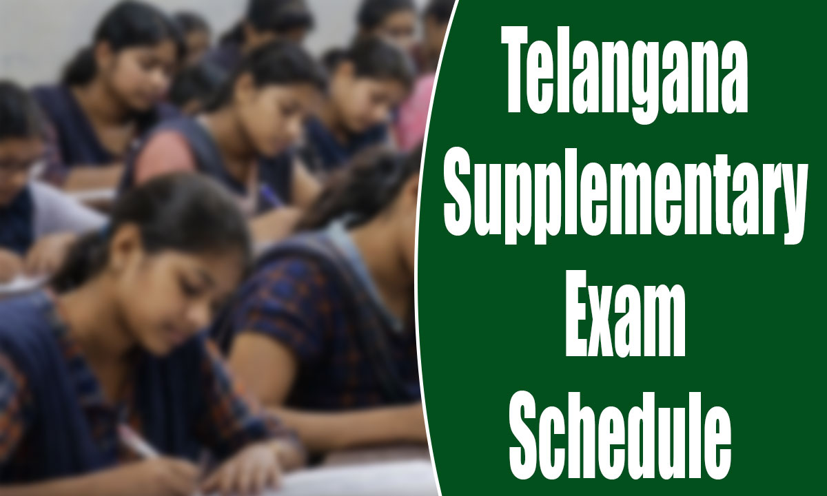 Telangana Supplementary Exam Schedule Announced, Fee Payment Begins April 13