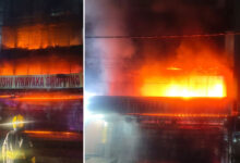 Massive Fire at Cloth Showroom in Bandlaguda Rajendranagar: Goods Worth Lakhs Destroyed