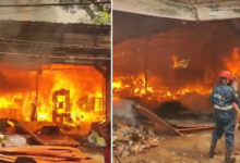 Hyderabad Old City Fire: Massive Blaze in Kishan Bagh Sofa Workshop, Losses Worth Lakhs Alleged