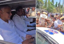 Harish Rao Arrested at Appa Junction, Shifted to Shamshabad Police Station Amid BRS Protest