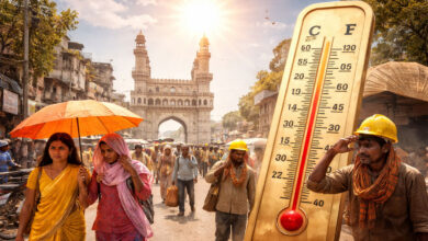 Heatwave Alert in Telangana and AP: 44 Zones Under Severe Heat, Winds Gusting Up to 40 kmph