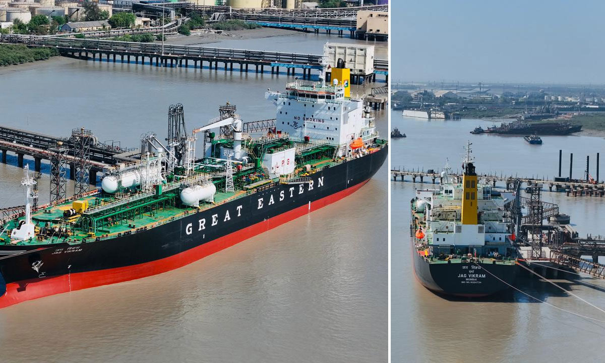 Indian LPG Tanker ‘Jag Vikram’ Reaches Kandla Port with 20,400 MT LPG via Strait of Hormuz