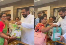 Nampally MLA Majid Hussain Distributes Sewing Machines to Anganwadi Teachers After Promise, Assures Continued Support