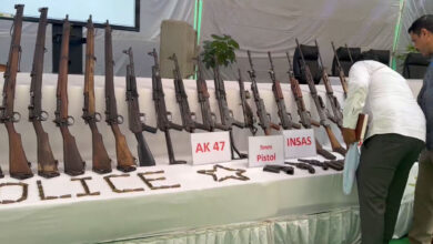 42 Maoists Surrender in Hyderabad: Telangana DGP Jitender Reddy Accepts Surrender with 40 Weapons