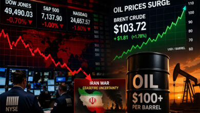 Global Markets Fall, Oil Tops $100 as Iran War Tensions Rise; Nikkei Hits 60,000 Record Before Retreat